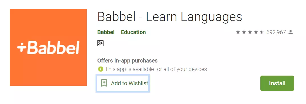 Babbel english learning app